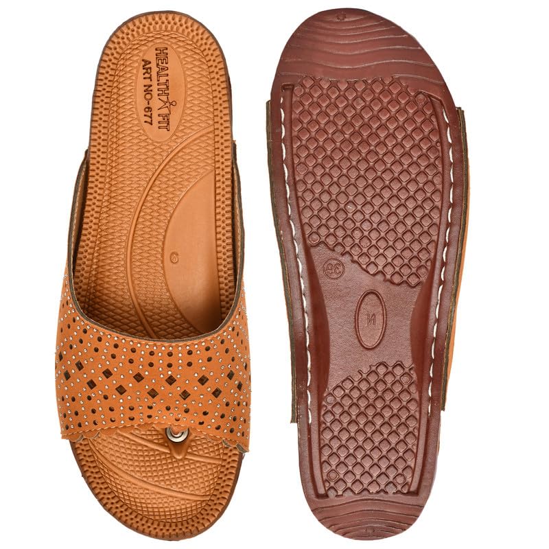 Image of HEALTH FIT Extra Super Soft Ortho Care Diabetic & Orthopedic Slippers /Doctor Chappal & Ultra-Lightweight Stylish Footwear for Women's 677