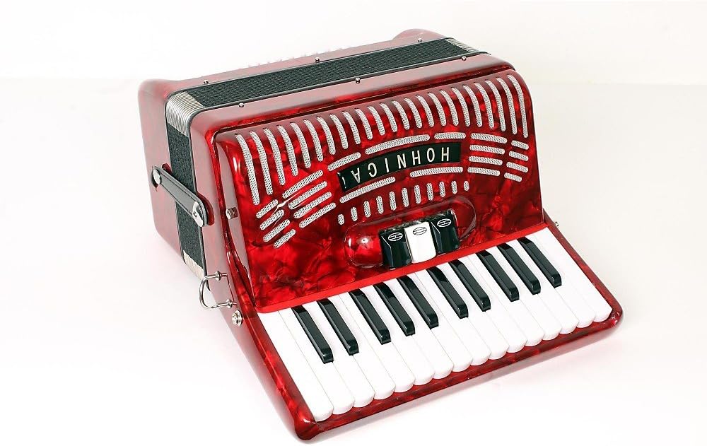 Hohner 48 Bass Entry Level Piano Accordion, 888365935614