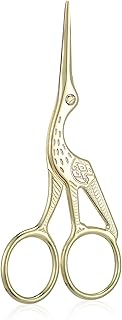 Vintage Stork Shape Sewing Scissors, Edelstahl Crochet Scissors Sewing Shears mit Abdeckung für Stickerei, Gold Profession...
