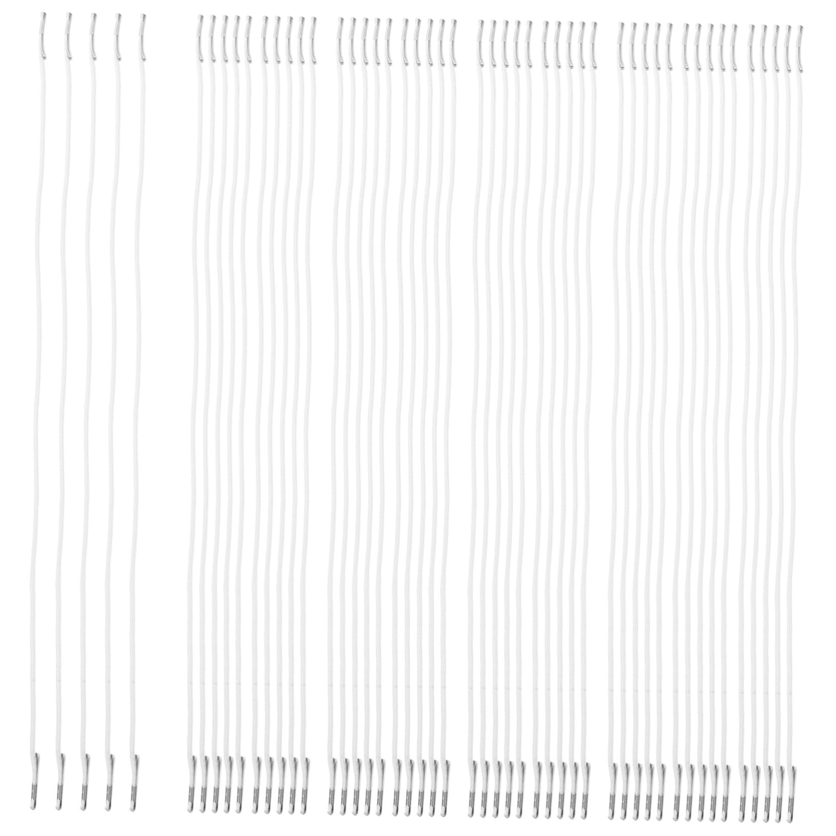 TEHAUX 50pcs Elastic Snap Strap Elastic Elastic Rope Straps and Buckles Buckle Strap Replacement Buckles for Straps Accessory Strap Elastic Bands for Binding White Silk
