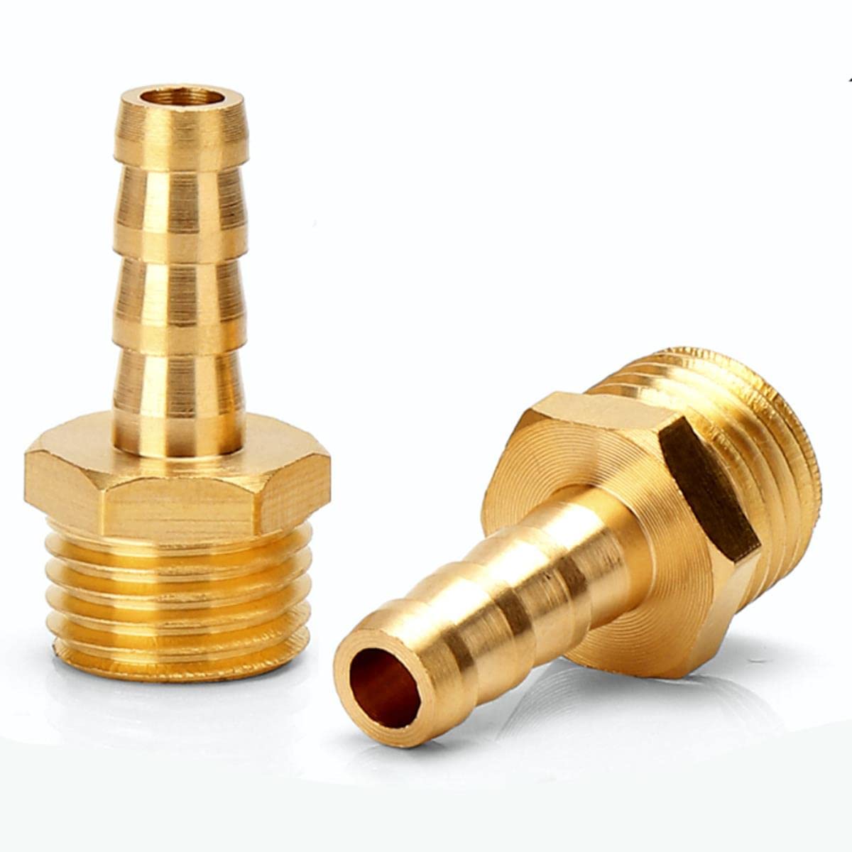 Schlauchverbinder, Gartenschlauchverbinder, Messing-Schlauchverbinderhülse 4 6 8 10 12 Pagodentyp 1/8” 1/4” 1/2” 3”” BSP-Außengewinde-Kupferverbinder,Schlauchverbind
