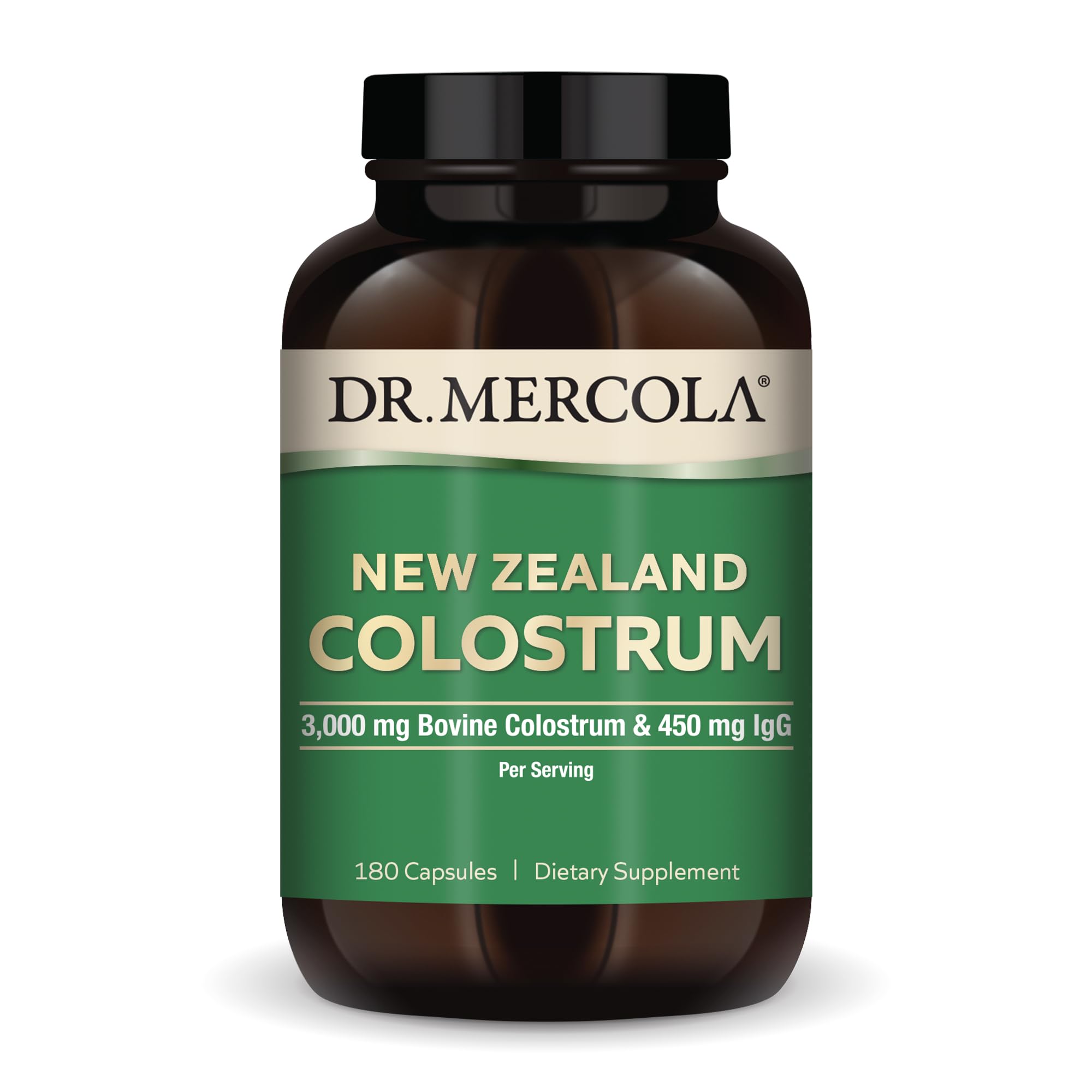 Dr. Mercola New Zealand Colostrum Supplement, 3,000 mg, 180 Capsules