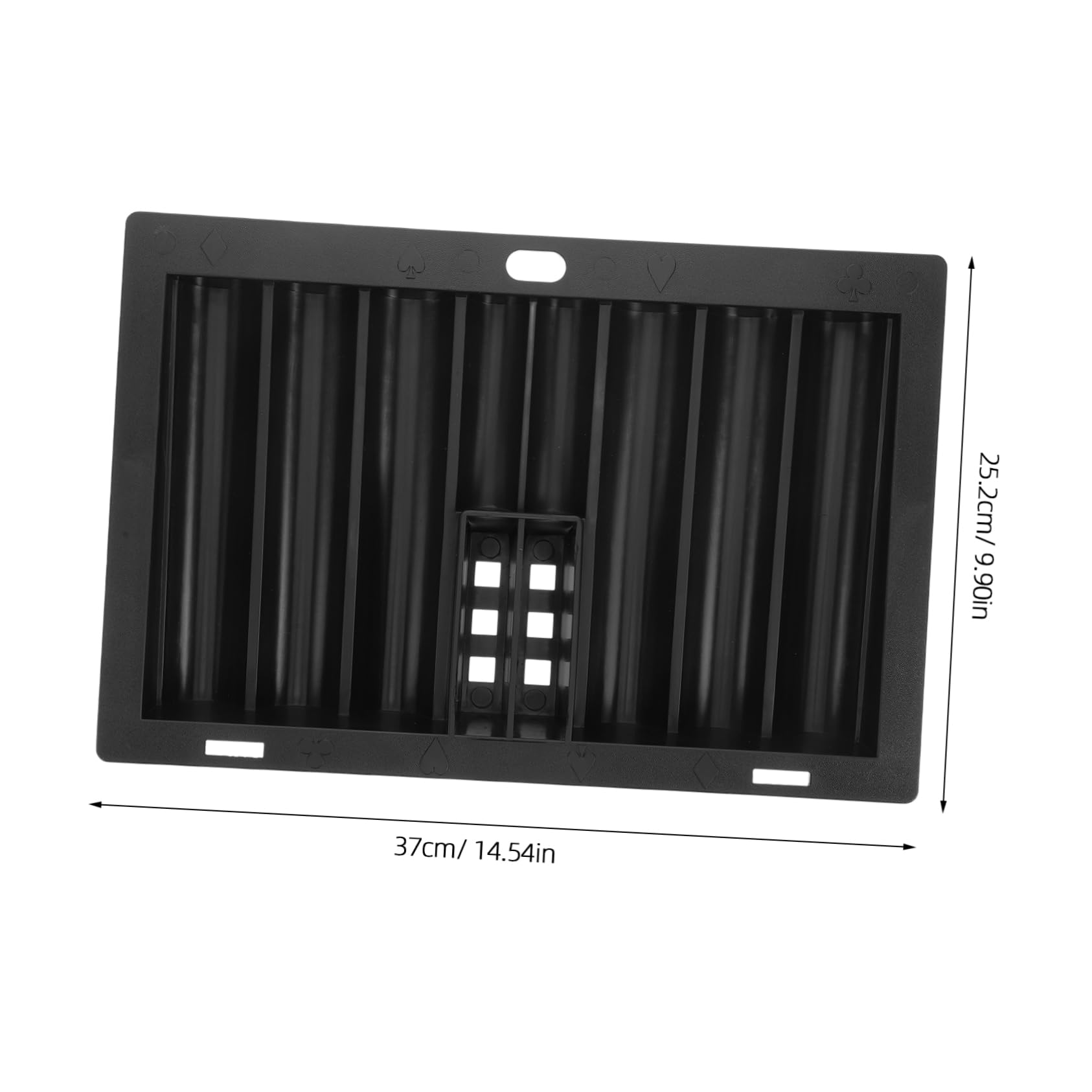 Halter Multifunktionaler Acryl Kompakter Pokerchip Bauweise Schwarz mit Poker Chips Professioneller Nutzung mit 350 Kapazität für Brettspiele