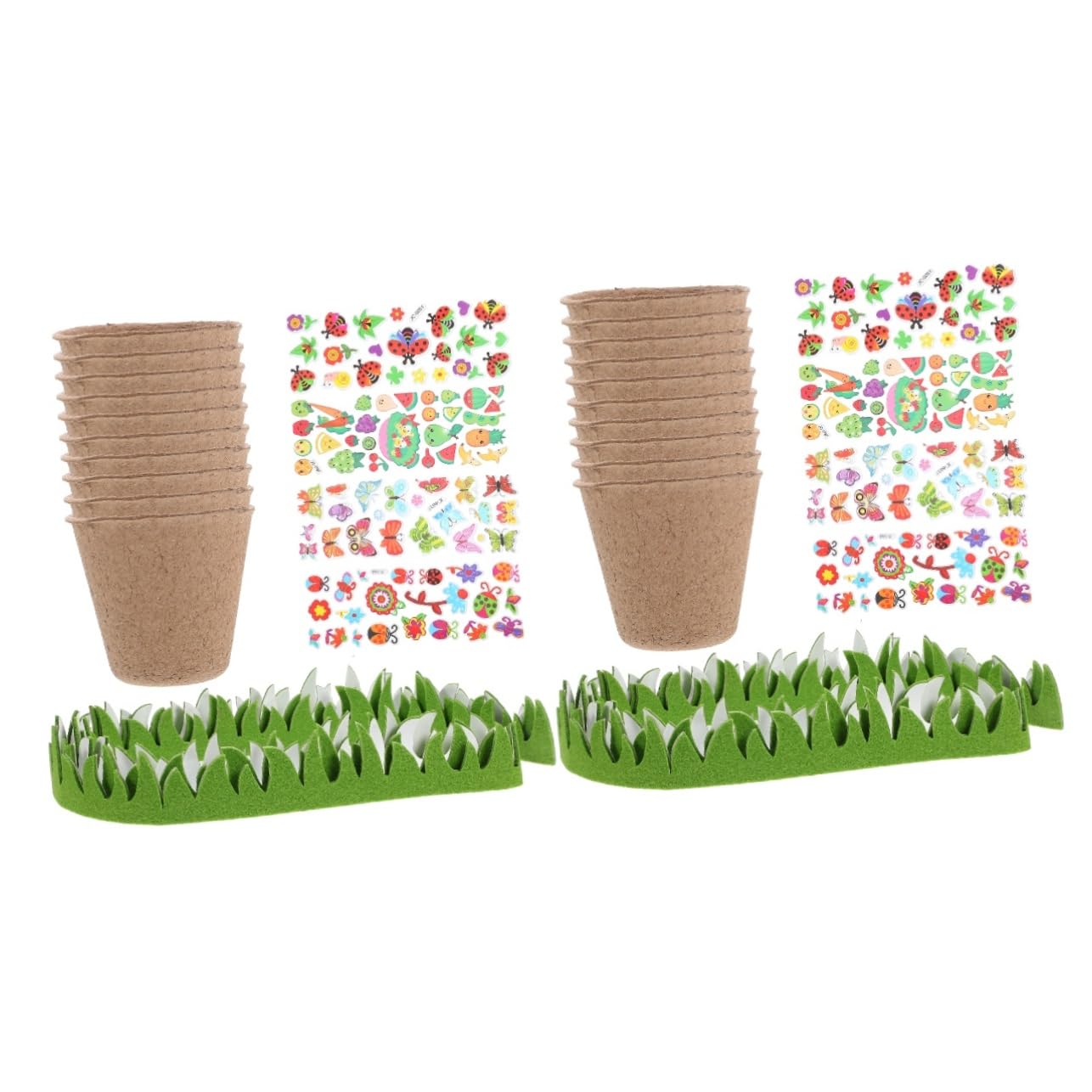 Abaodam 4sätze Pflanzbecher Mit Aufklebern Bastelset Für Gartenpflanzen Kreative Pulp-töpfe Für Anzucht Von Blumen Und Pflanzen Einfach Zu Und Inspirierend Für Hobbygärtner