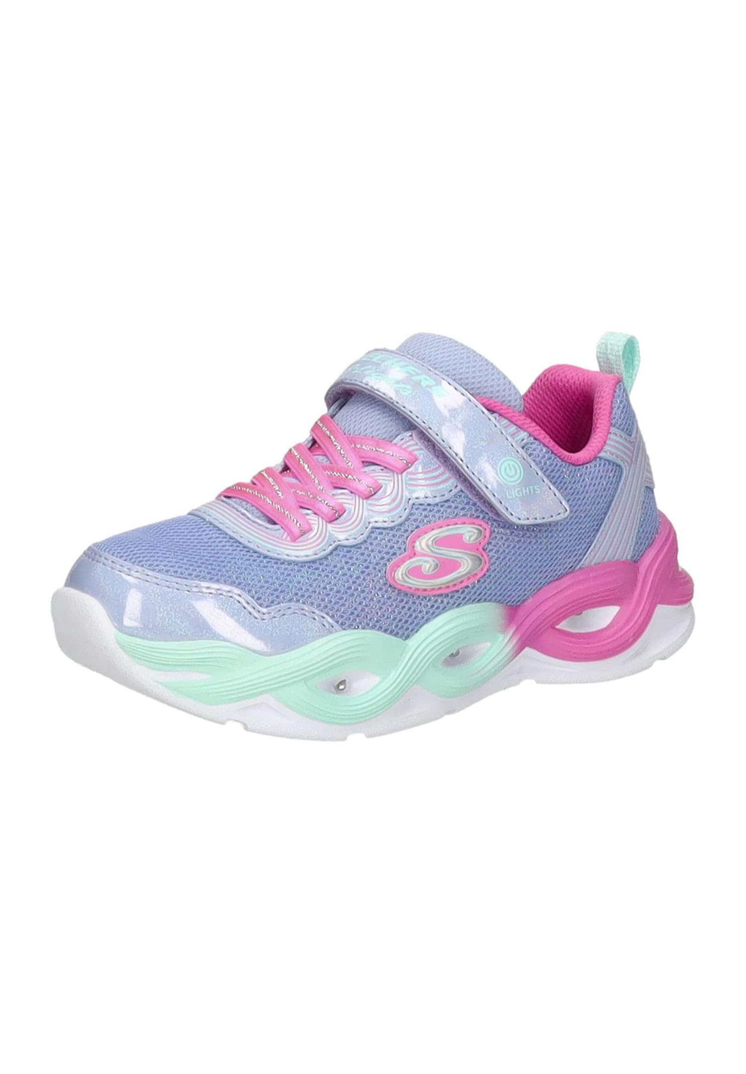 Skechers Girls, Zapatillas Unisex niƱos, Periwinkle Mesh Multi Trim, 28 EU