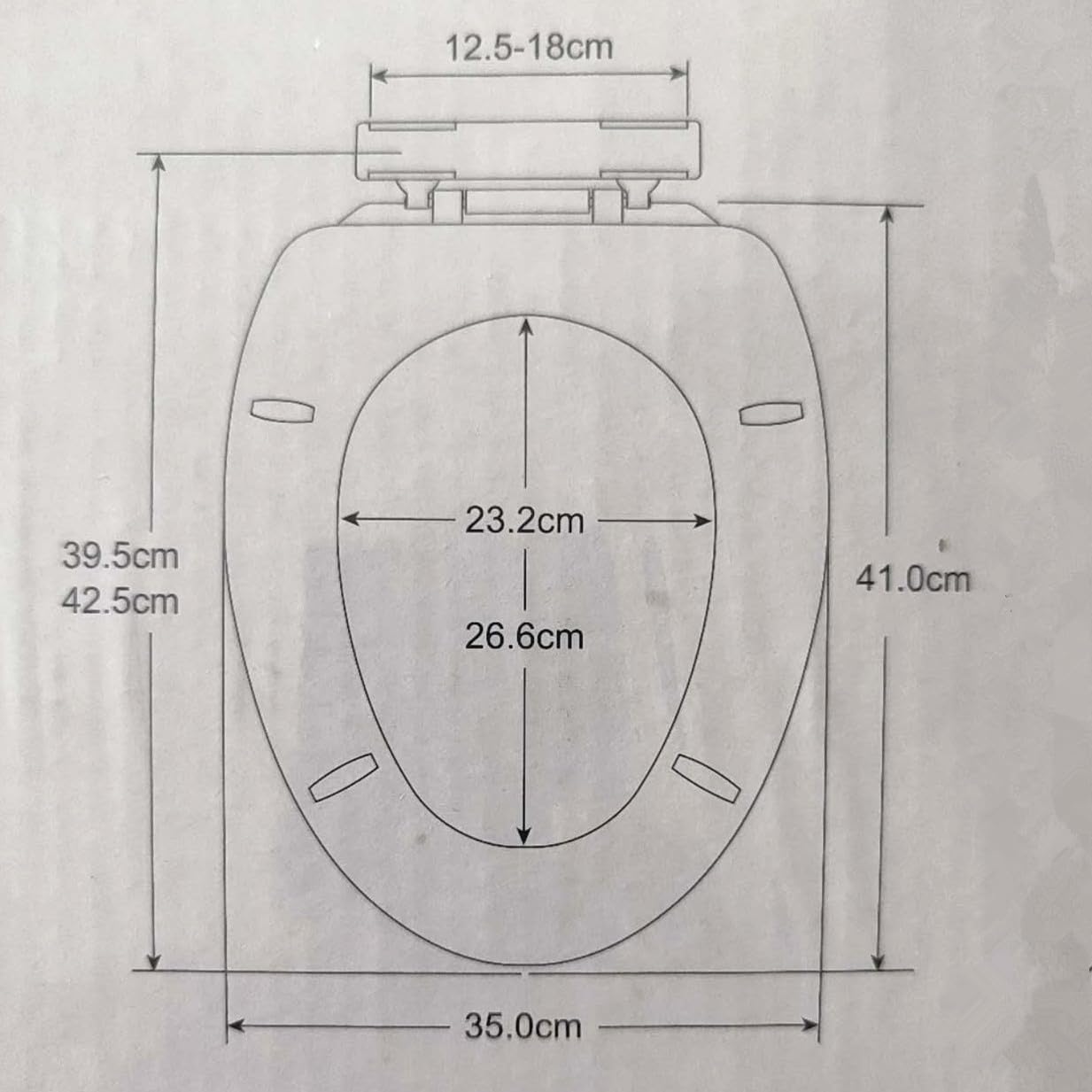 Tapa WC Universal con Cierre Suave, Asiento de Inodoro, Blanco,41x35cm. (Pequeña)