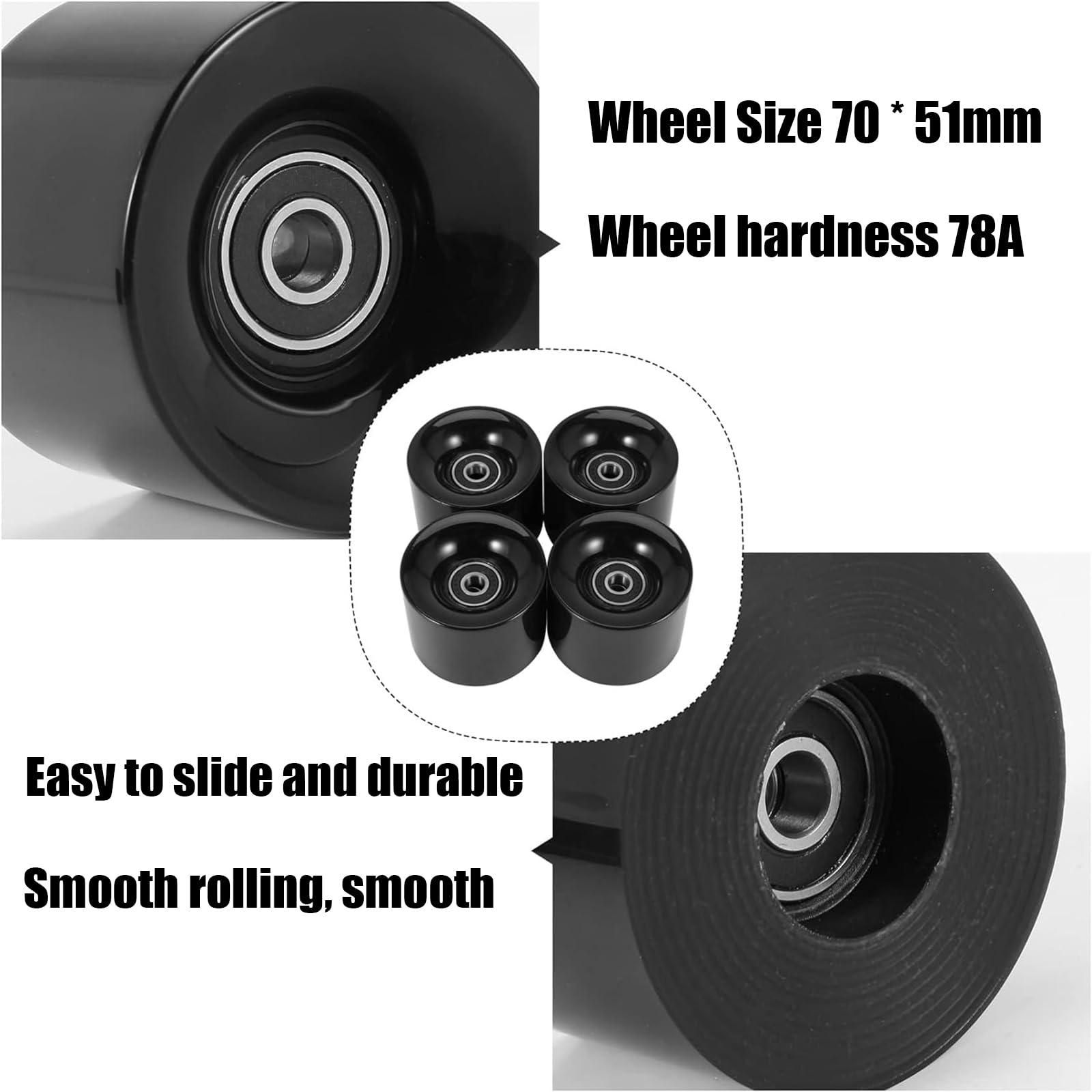 Surfskate Carving Tavola Completa 78x24cm: Skateboard Per Allenamento Surf Con Truck CX4 E ABEC-11