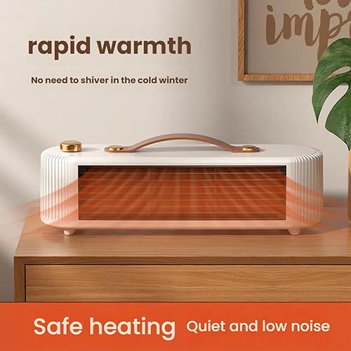Miniatura 7 de Calentador portátil de calentamiento rápido de 800 W, calentador multifuncional con sobrecalentamiento ajustable de 2 niveles, adecuado para su uso