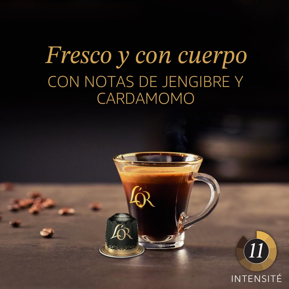 L'Or Espresso Café - 100 Ristretto Intensity 11 cápsulas - Compatible con Nespresso® * 10 paquetes de 10 cápsulas