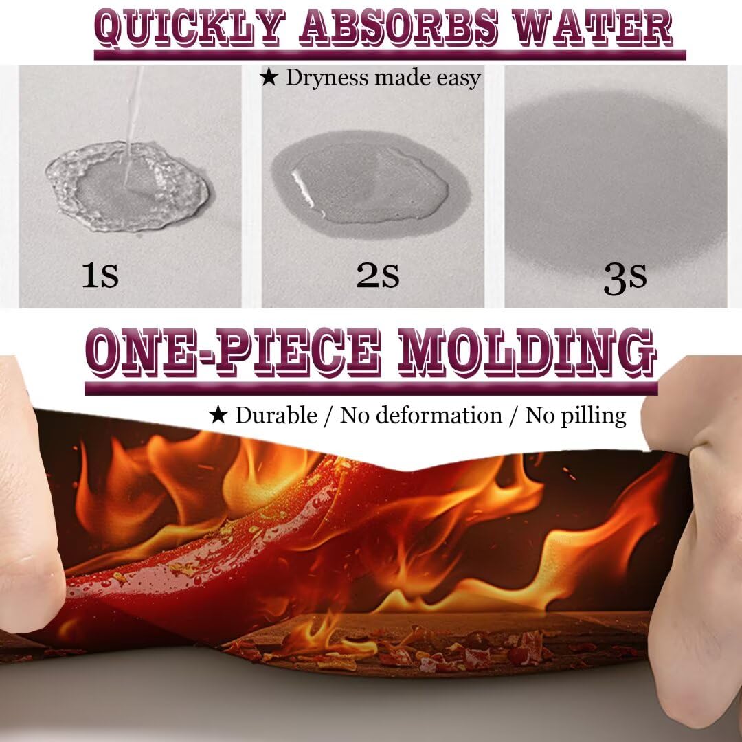 Badezimmerteppich Groß Schnelltrocknend Badteppich 160x230cm Rutschfester Badematte Red Absorbierender Duschvorleger Waschbar Badvorleger Dünn Bath Bathroom Mat Fußmatten Toilette Badewanne 5-916