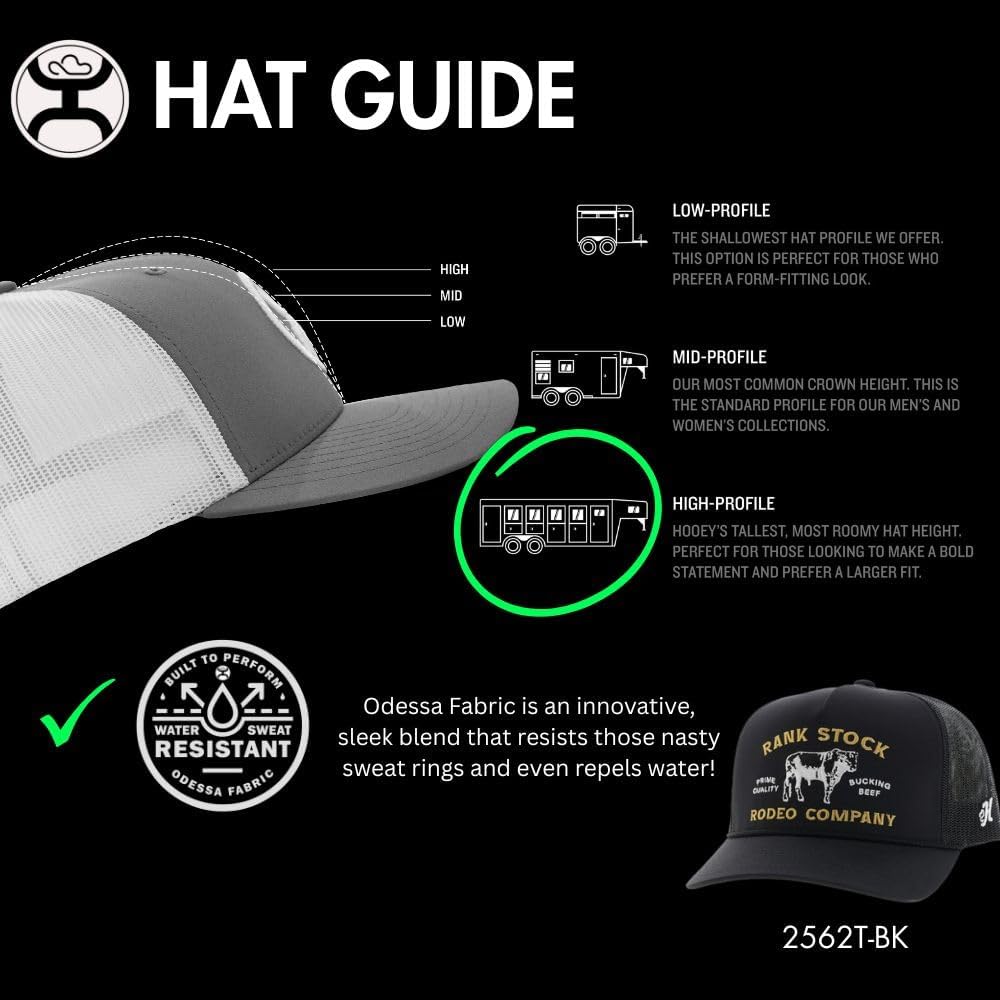 HOOEY Rank Stock Trucker Hat for Men – Adjustable Snapback Mesh Baseball Cap - Western Rodeo Work & Casual Wear - Image 7