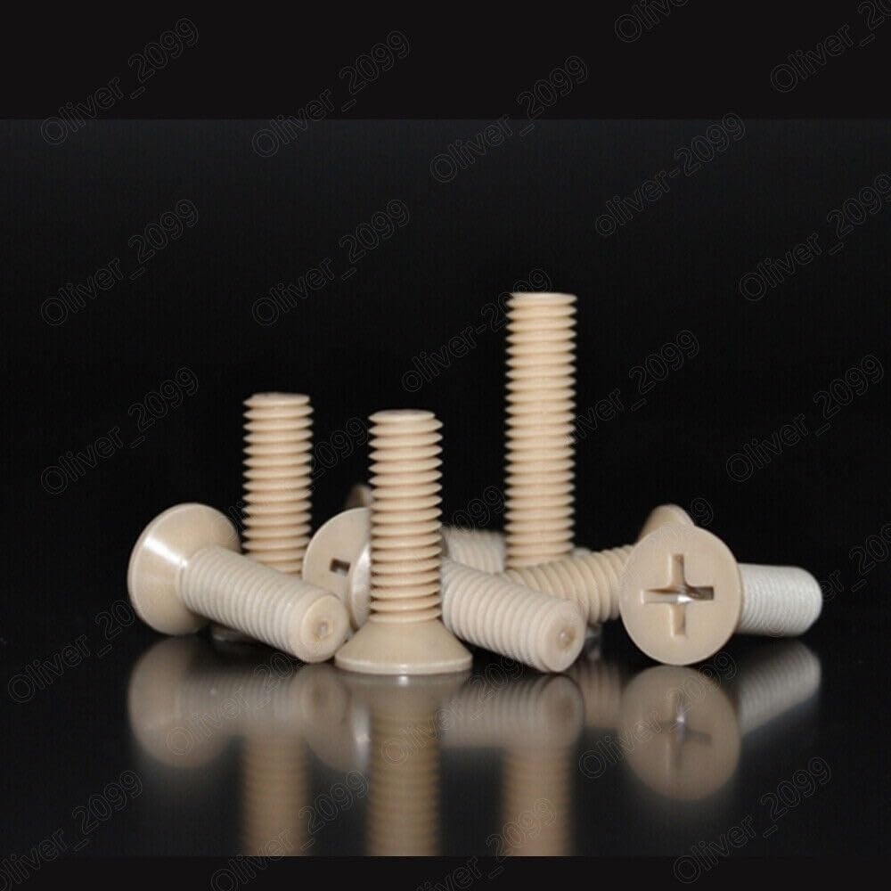 PEEK Tornillos de cabeza avellanada Phillips de plástico M1,2 M.4 M2 M3 M4 M5 M6 M8 (20,M5 x 16 mm)