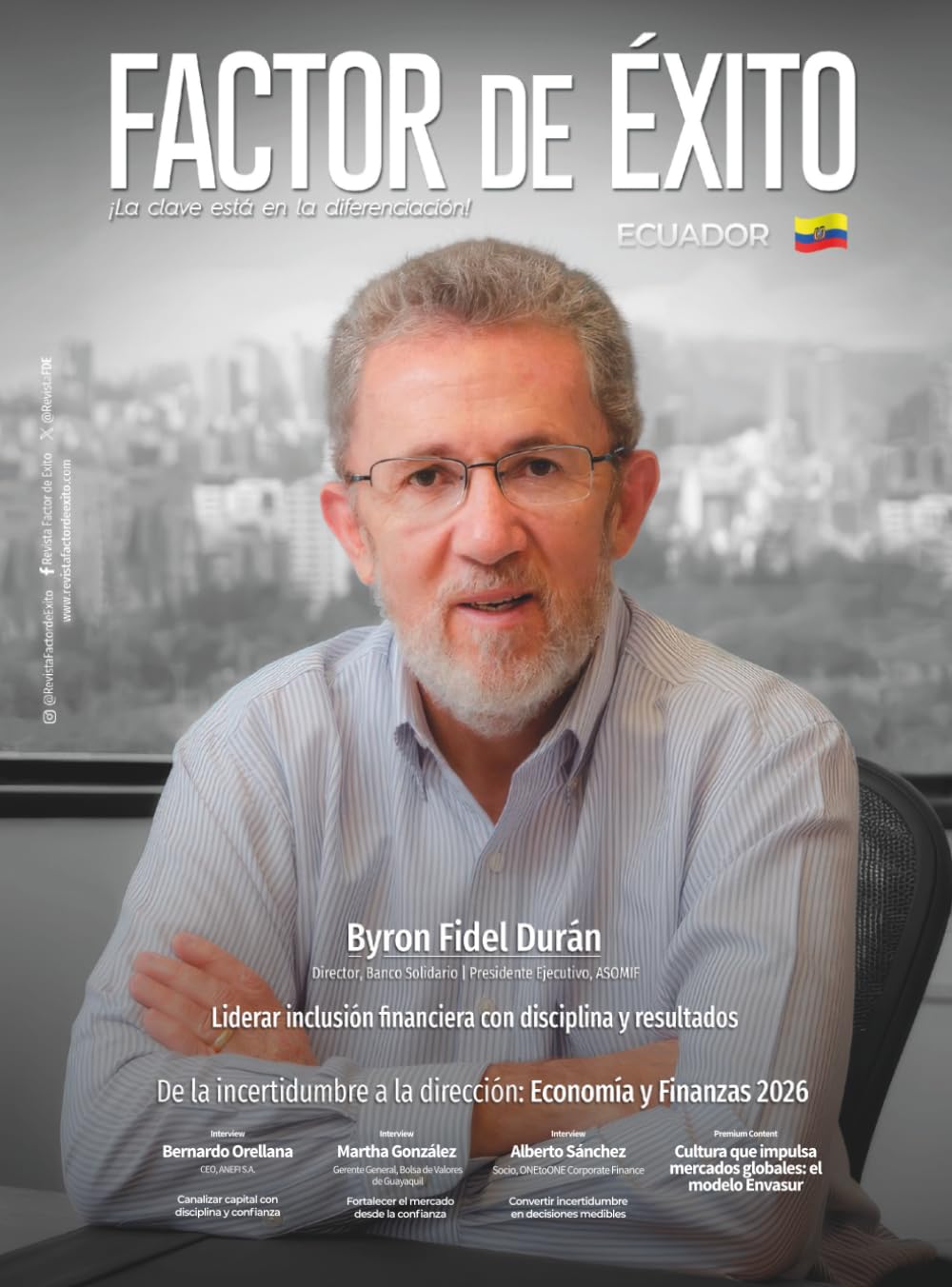De la incertidumbre a la dirección: Economía y Finanzas 2026. Edición #20 Ecuador (Revista Factor de Éxito Chile)