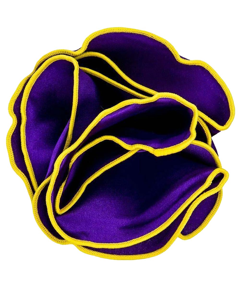 Vittorio Farina Premium Pre-Folded Four-Point Suit Pocket Square for Men with Sewn Pocket Fold