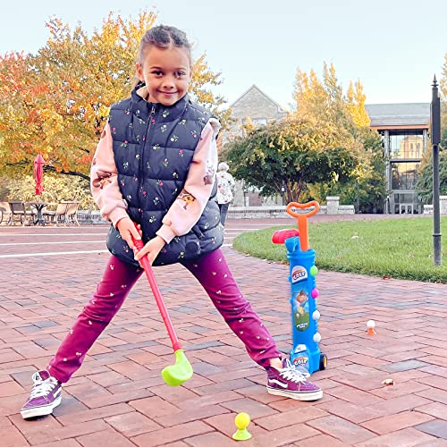 Liberry Kids Golf Clubs Set, Golf Toy With 1 Golf Cart, 3 Golf Clubs, 2 Practice Holes, 2 Golf Tees & 6 Balls, Early Educational, Outdoors Exercise Toy For Kid Ages 3 4 5 Years Old, Boys & Girls #TOP4