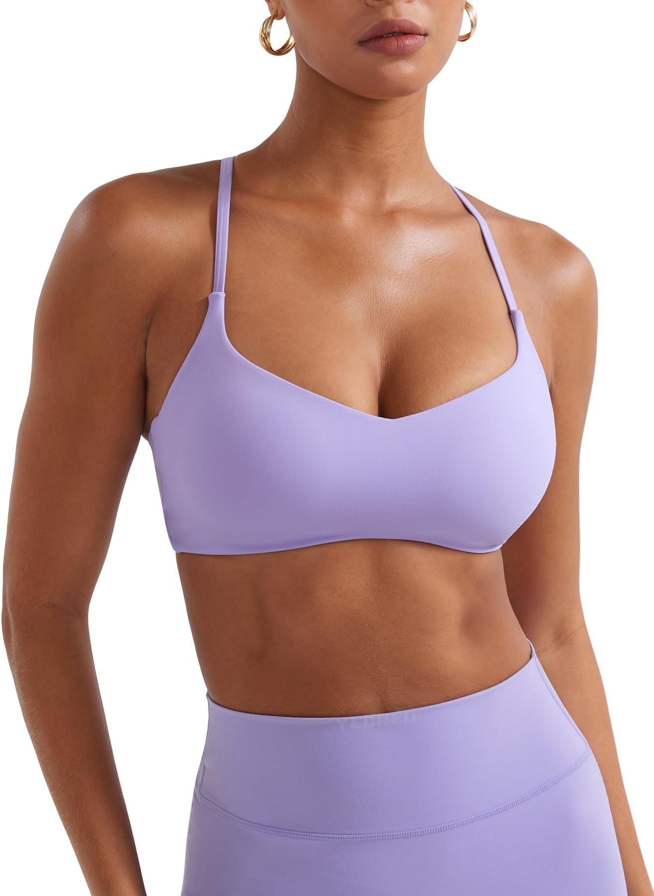 Y Back Sports Bras for Women Padded Racerback Bra Paisely Light Impact Adjustable Straps Gym Workout Tops