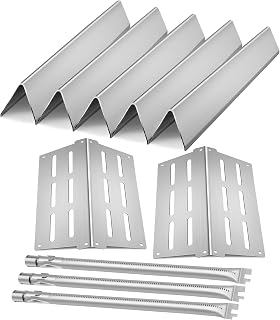 Grill Replacement Parts for Weber Genesis 300 Series Flavorizer Bars Heat Deflector Burner Tube Set Kit for Weber Genesis Grill Parts E310 E320 E330 EP310 EP320 EP330
