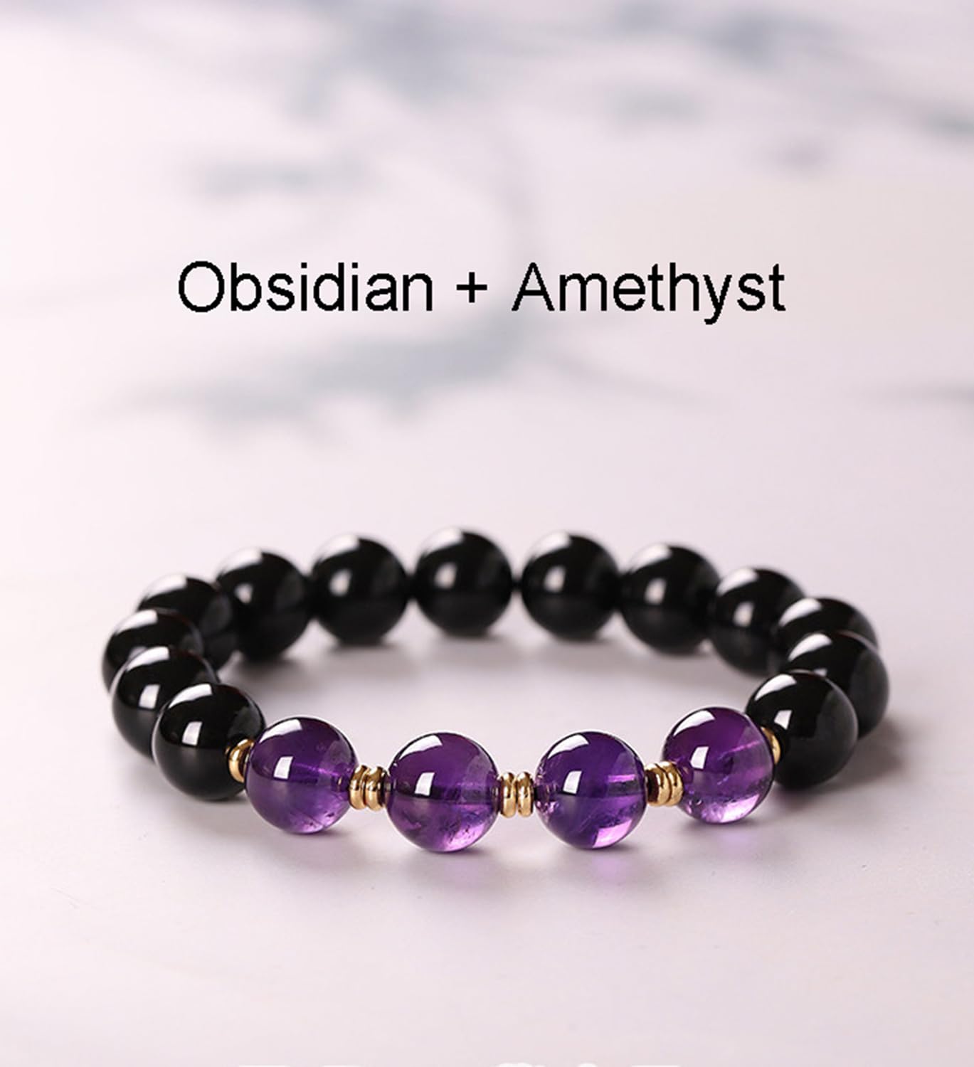 Bracciale perline cristallo pietra naturale, bracciale singolo pietra | Gioielli per yoga e meditazione da uomo, braccialetto di cristallo curativo per vacanze e regali di compleanno