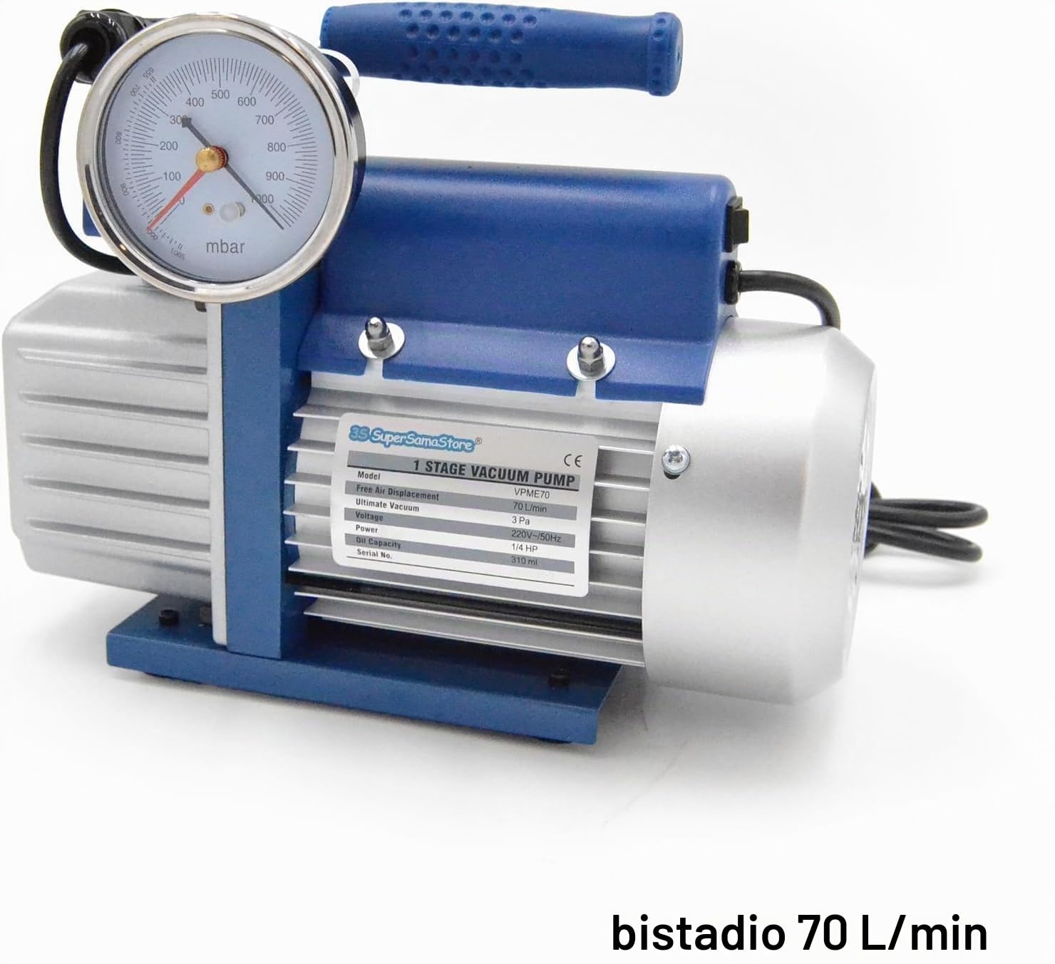 Value - pompe vide monobloc 70 l/min avec lectrovanne et vacuomtre