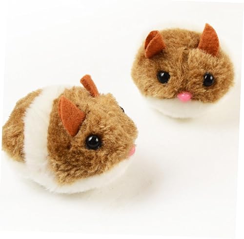 Miniatura 5 de Mobestech 2 piezas de ratón de gato chirriante de peluche para gatos mascotas juego interactivo gatito estimula la curiosidad y el ejercicio estilo