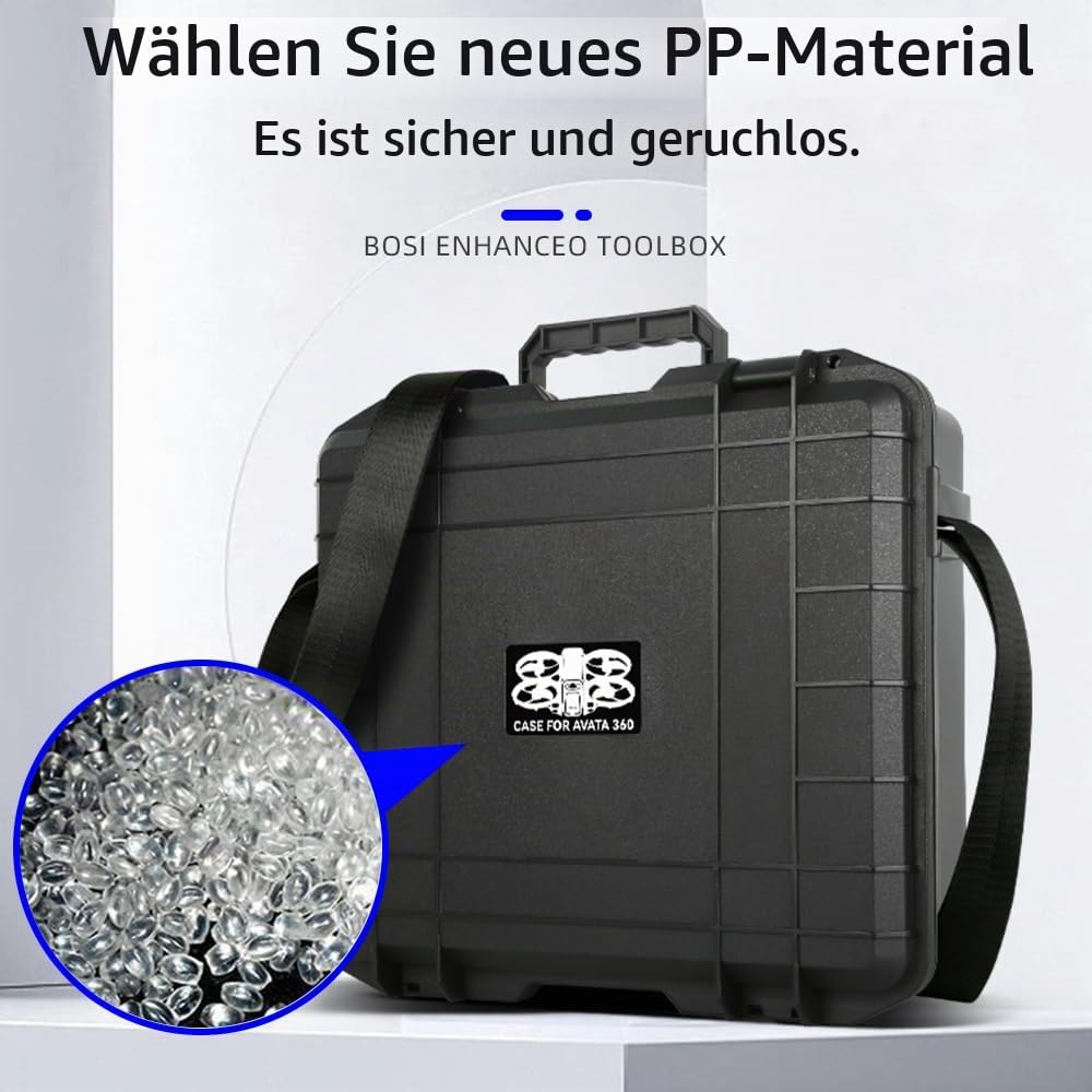 Avata 360 Hülle, wasserdichte harte Tragetasche für DJI Avata 360 mit RC 2 Fernbedienung, tragbare Aufbewahrungstasche, Reisetragetasche für DJI Avata 360 Fly More Combo Zubehör