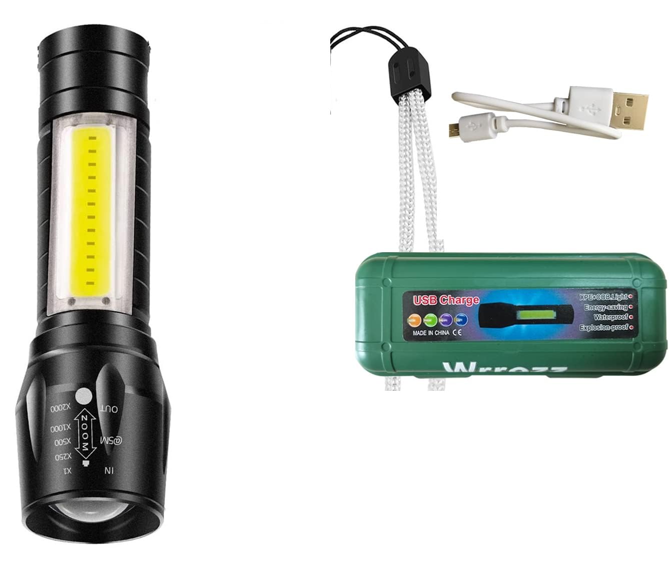 See full amazon price history chart for Portable Led Flashlight Rechargeable USB Torch Mini Small Light Portable Pocket Flash Light with COB Side Searchlight High Lumens Zoomable Emergency Camping Accessories (Pack of 1) Portable Led Flashlight Rechargeable USB Torch Mini Small Light Portable Pocket Flash Light with COB Side Searchlight High Lumens Zoomable Emergency Camping Accessories (Pack of 1) (B0CJPC431H) Amazon Price History, Amazon Price Tracker