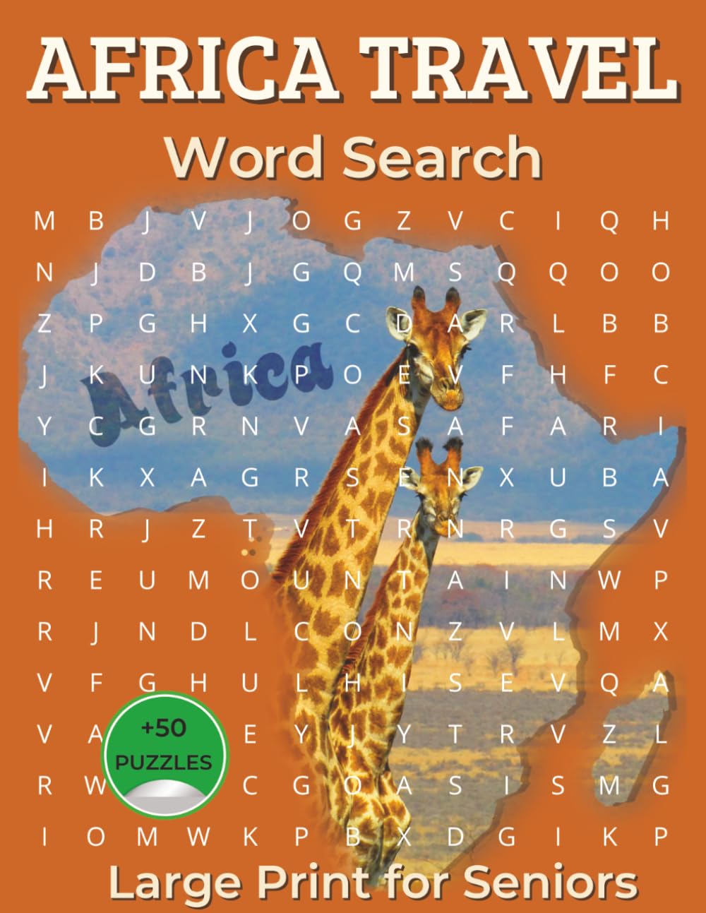 Africa Travel Word Search: Large Print Adventure Geography Puzzles for Seniors and Adults