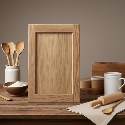 Miniatura 4 de Reemplazo de puerta de gabinete de cocina de roble sin terminar de 11W x 18H, estilo coctelera