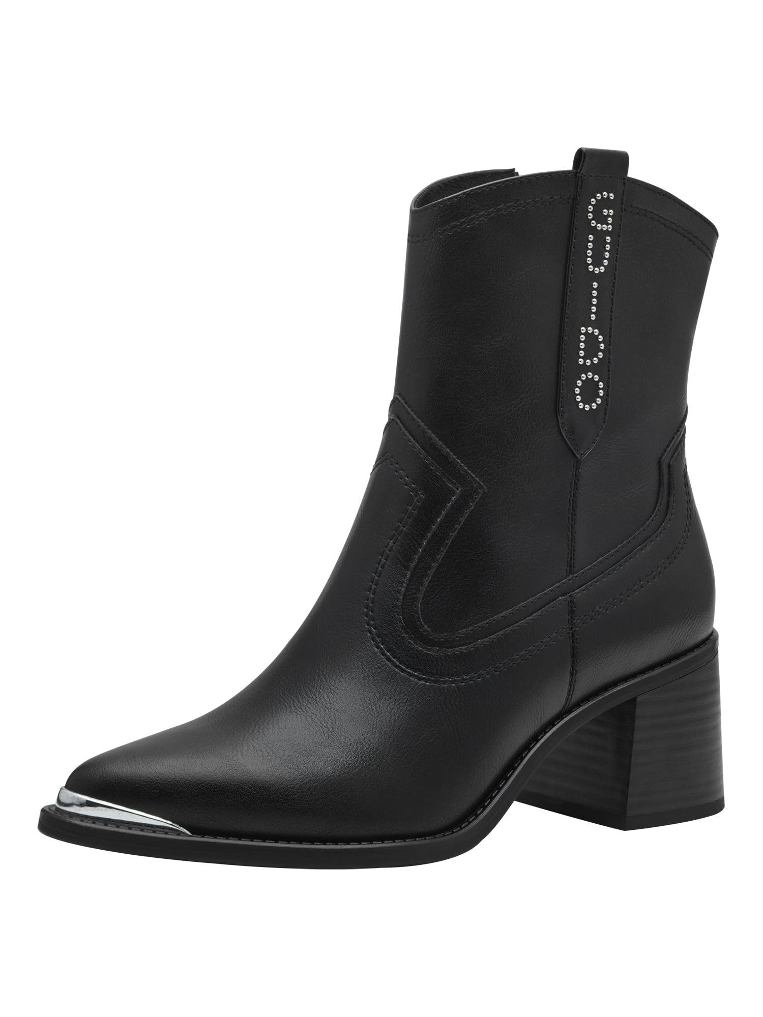 MARCO TOZZI by Guido Maria Kretschmer Women's Ankle Boots with Heel Cowboy Pointed, black, 6 UK