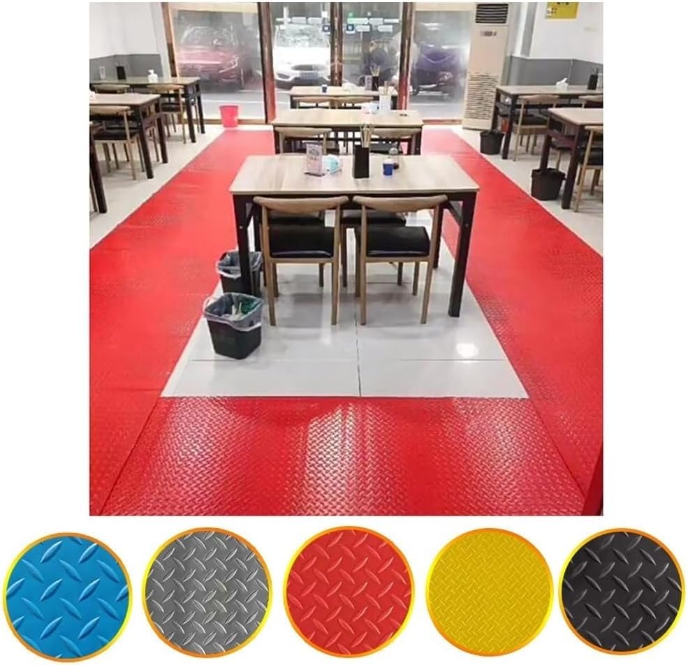 Tapis de sol de garage PVC jaune antidérapant maison 1,6 mm