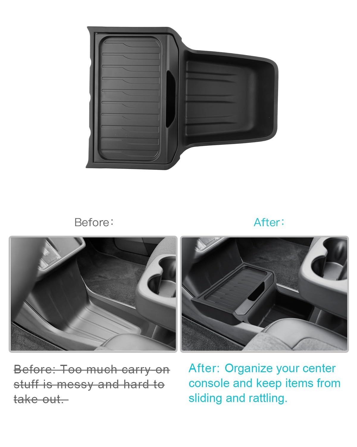CDEFG Kompatibel mit Tesla Model Y Juniper Standard 2026 2025 Mittelkonsole Organizer Aufbewahrungsbox Handschuhfach Unten die Mittelkonsole Model Y Zubehör
