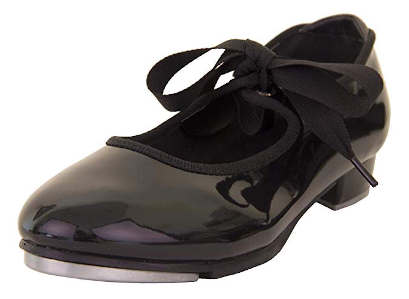 Danshuz Little Girls Black Patent Value Comfort Tap Shoes 10 Toddler Wide