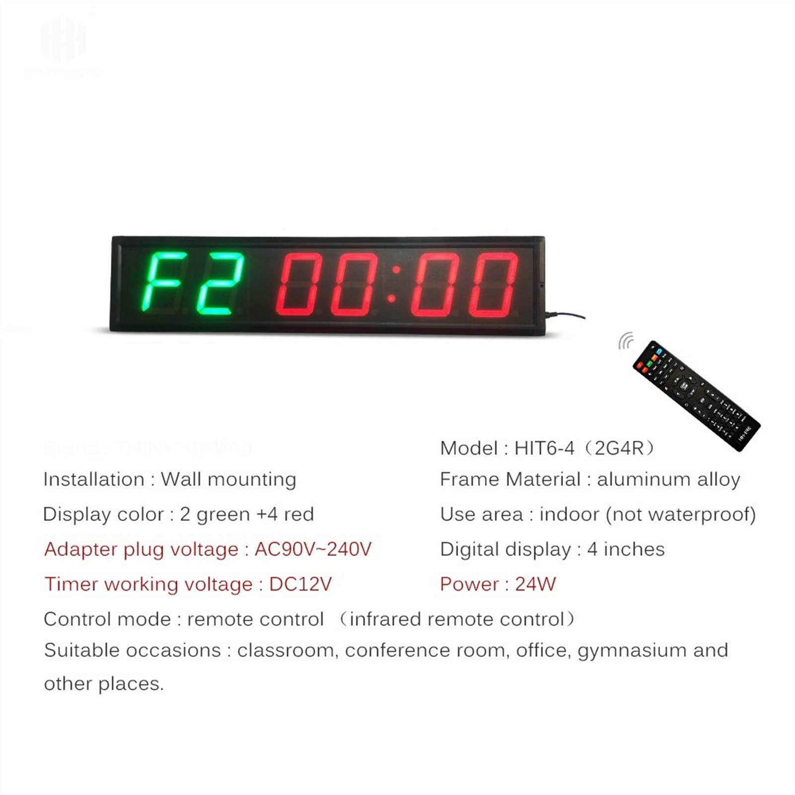 Freight Free 4 '' 6Digits GUIDATO Timer di allenamento del conto alla rovescia for il garage Home Gym Crossfit Training Emom. Timer di fitness Tabata.