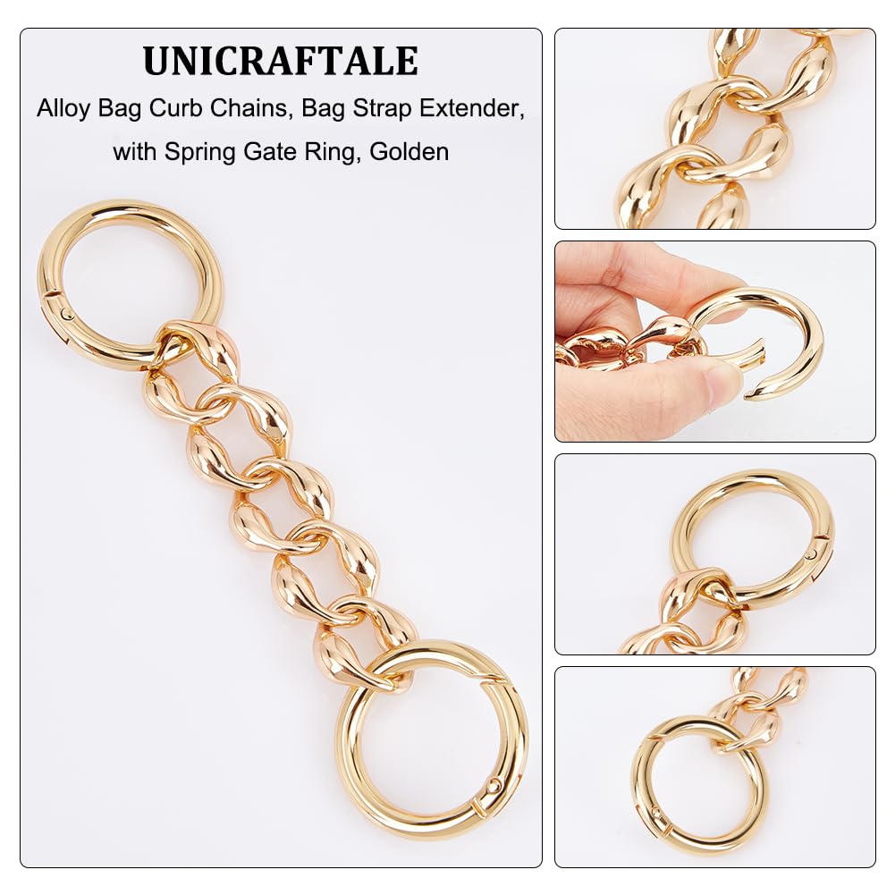 Niaciswe Korte metalen draagriem, gouden zakketting voor handtas, schouderriem voor tassen, tassenriemen, schouderriem, decoratie (1 stuk Niaciswe Korte metalen draagriem, gouden zakketting voor handtas, schouderriem voor tassen, tassenriemen, schouderriem, decoratie (1 stuk