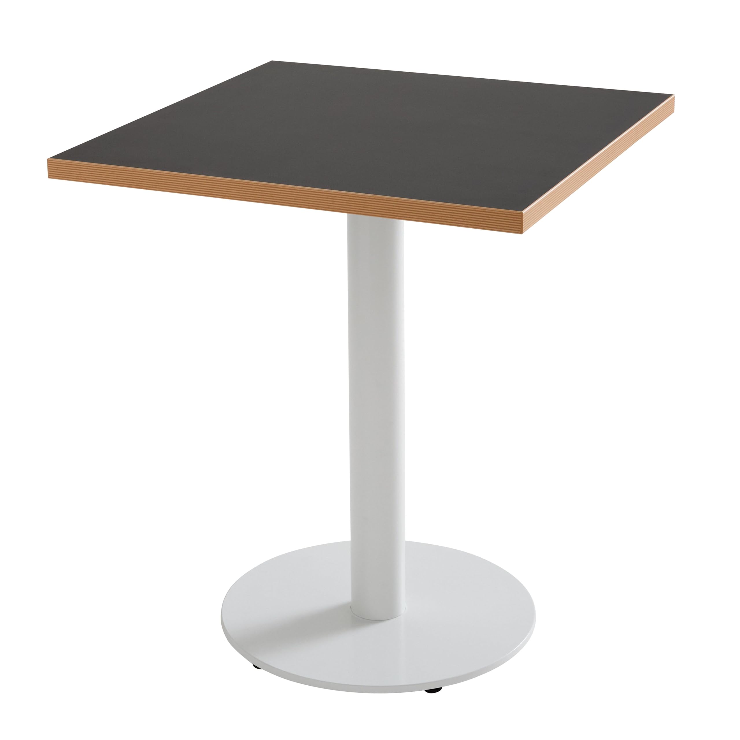 Oviala Plateau de Table carré Noir 60cm