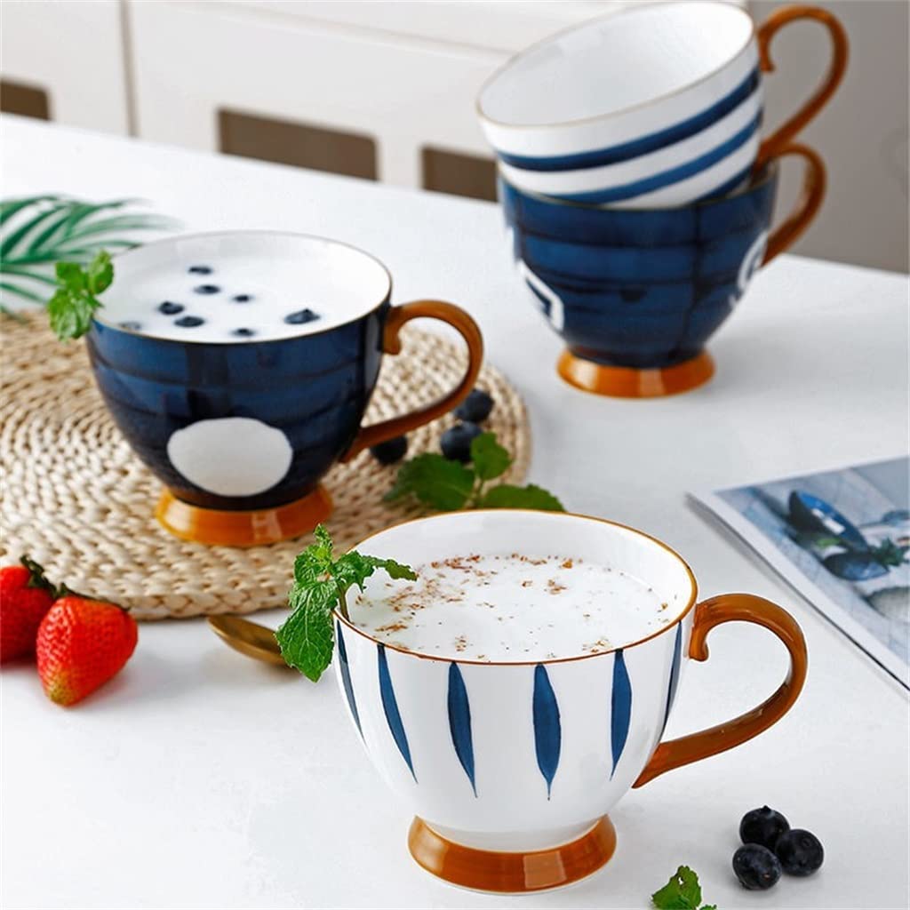 BBCBBZ japońskie kubki ceramiczne z uchwytem Nordic Home zastawa stołowa do kuchni wystrój prosty napój biurowy kawa herbata mleko kubek na wodę prezent (A)
