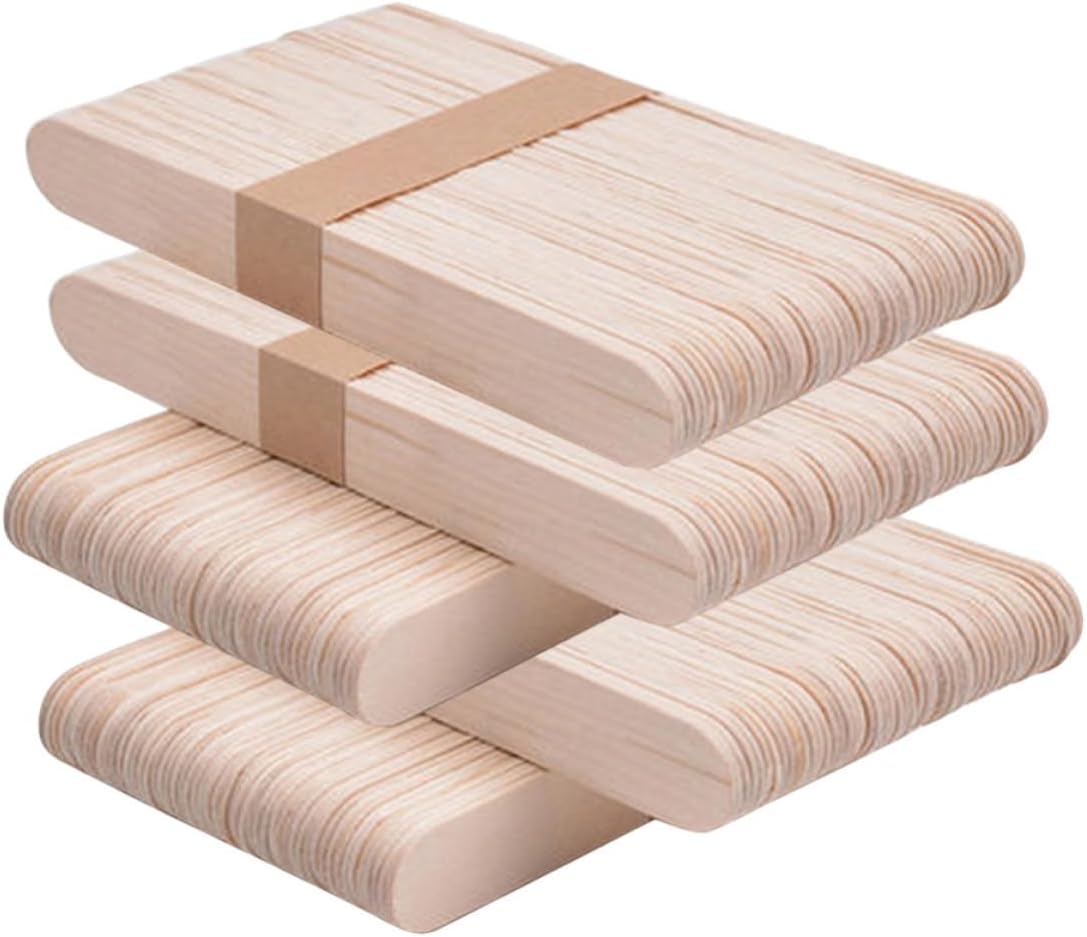 250pcs Wood Craft Sticks for Students and Teachers, Beige, 5 Bundles