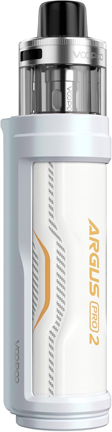 กลับ view of the Voopoo Argus Pro 2 Kit in white, highlighting the 'ARGUS PRO 2' branding.