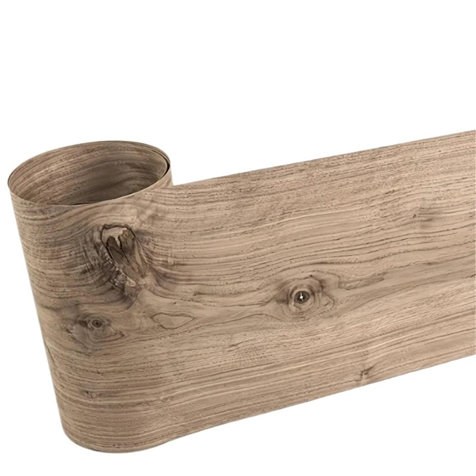 Zymjzbetic Wood Grain Stickers Scarred Black Walnut Pattern Solid Wood Veneer Decoration L:2-2.5Meters W:30cm T:0.4-0.5mm