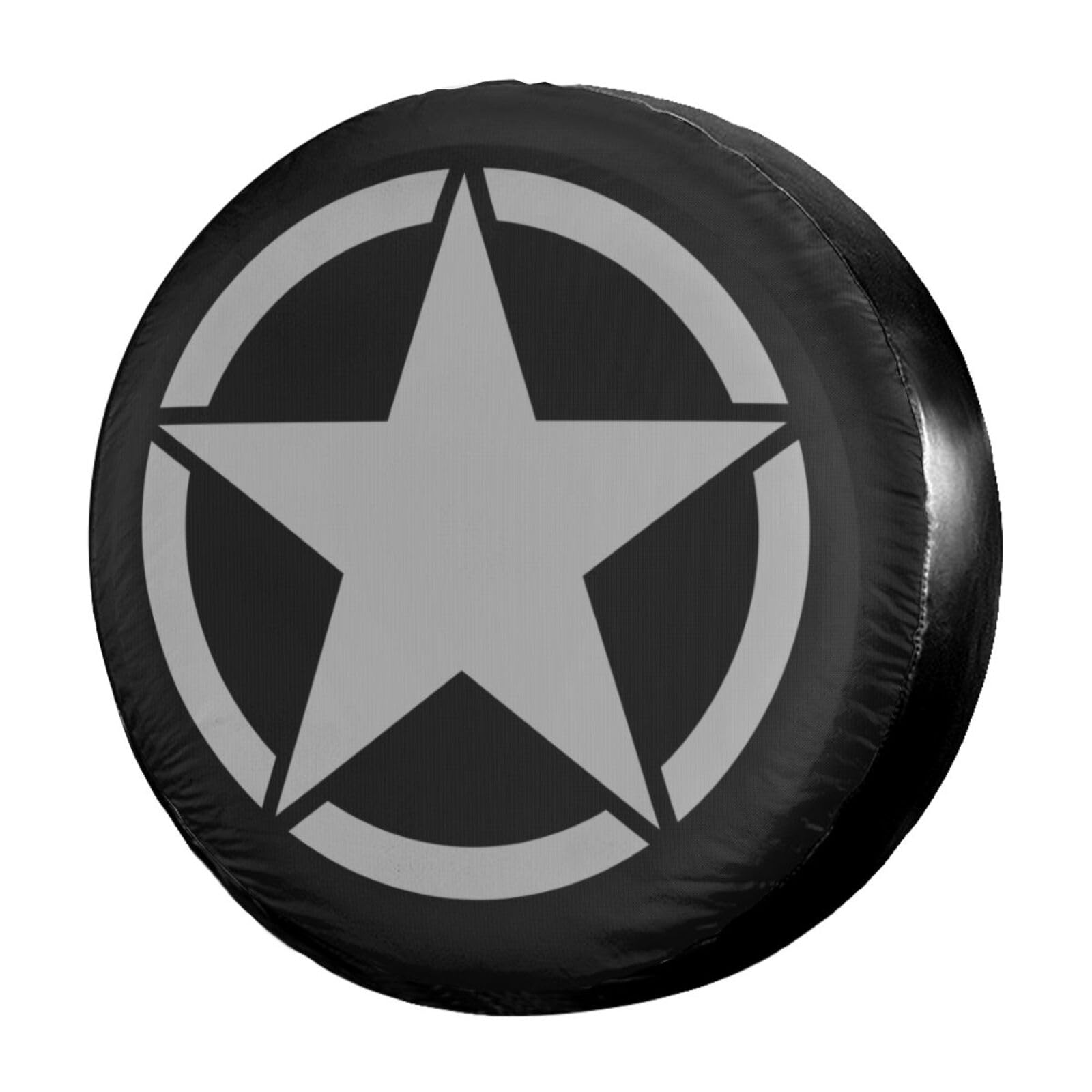Foruidea Military Tactical Star Spare Tire Cover Dust-Proof Wheel Tire Cover Fit Trailer, RV, SUV and Many Vehicle 15 Inch