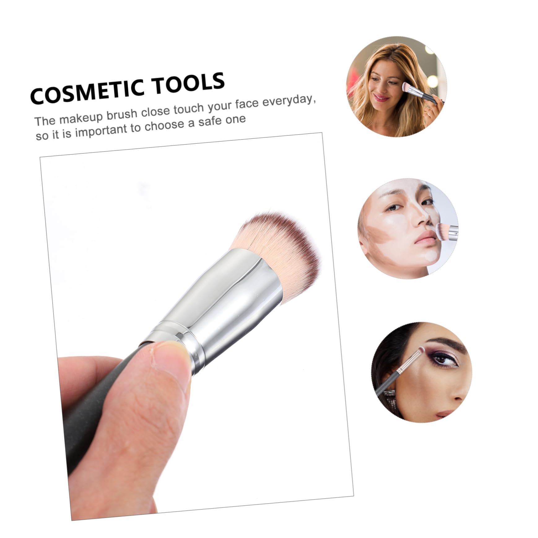 Healeved 9pezzi Pennelli Per Trucco Strumenti Cosmetici Per Fondotinta e Manico Ergonomico Per Applicazione Precisa e Confortevole