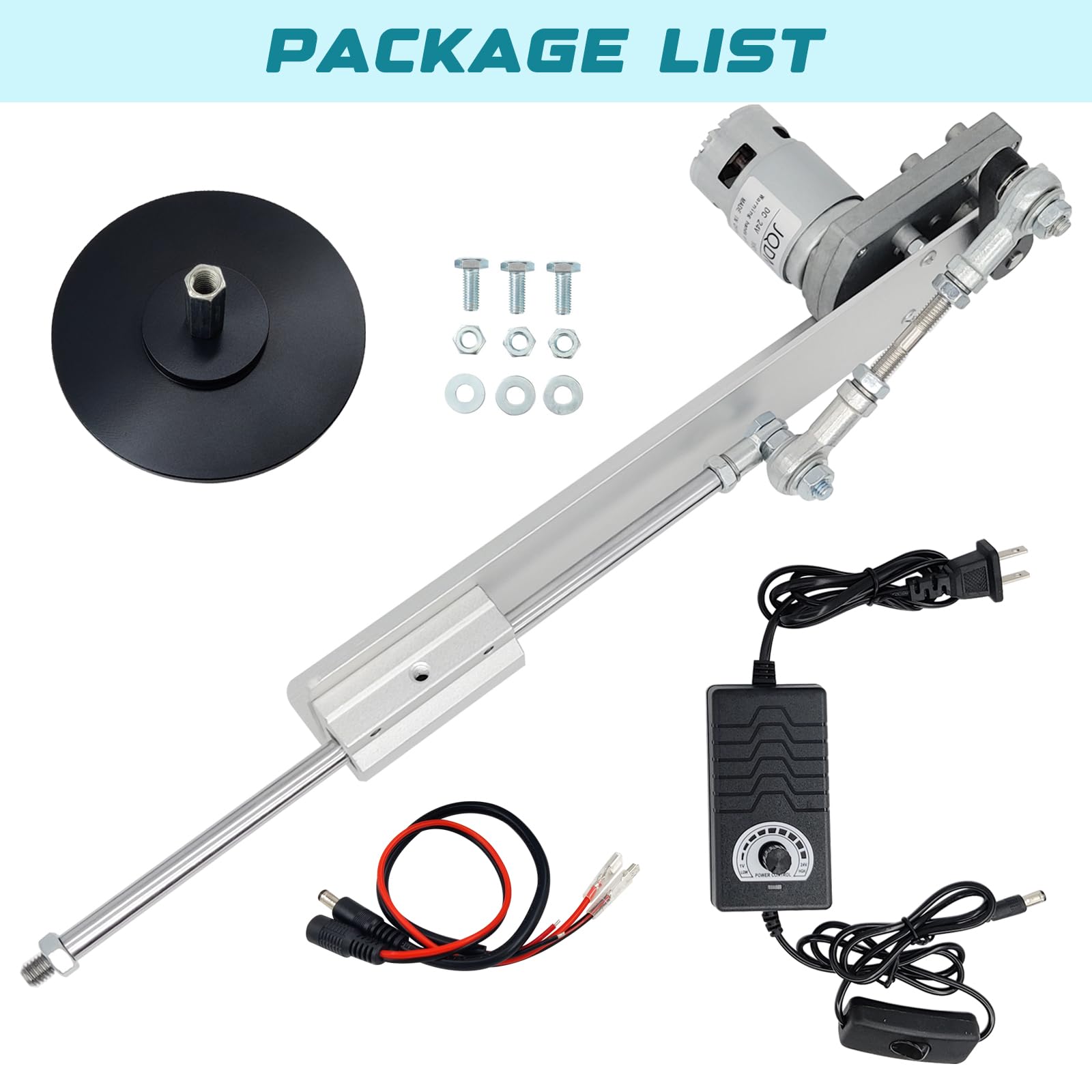JQDML 3-40lbs Thrust Reciprocating Linear Actuator, 1.18"-6", 120RPM Max — Amazon image 6