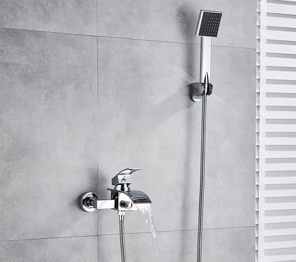 Douchette à main encastrée pour salle de bain moderne, ensemble de douche chaud et froid ABS