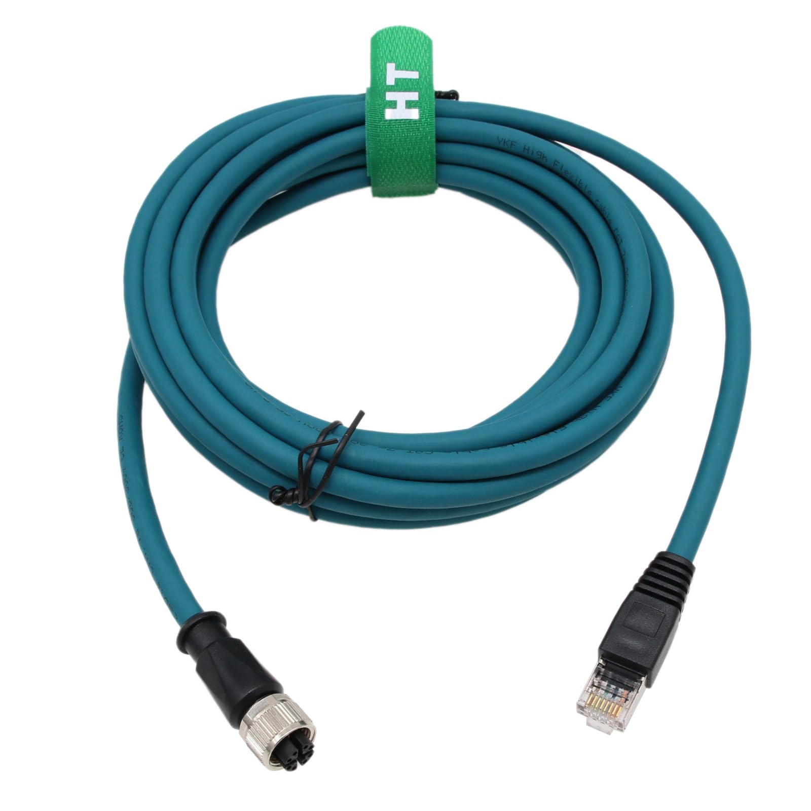 HangTon Cavo Ethernet M12 X-Coded 8 pin femmina a RJ45 Cat7e ad alta velocità per automazione industriale attuatore sensore Profibus switch di rete 5 m