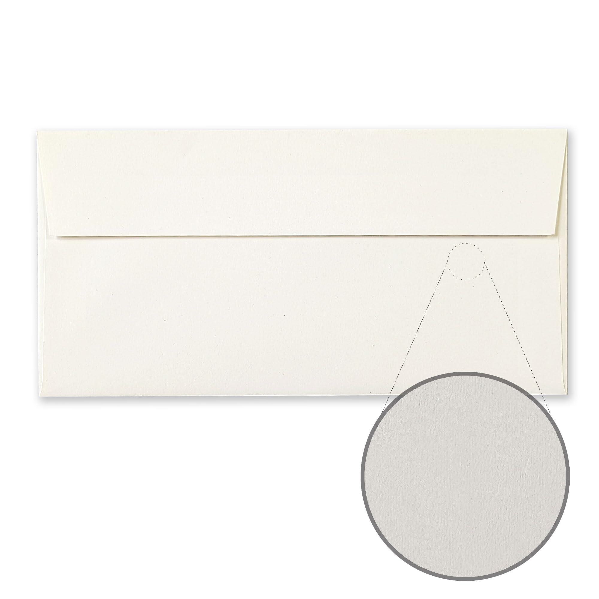 Mailshack Conqueror Luxury Envelopes DL 110mmx220mm, Thick 120gsm. No Watermark, Peel & Seal, Plain (Oyster Smooth, 100)