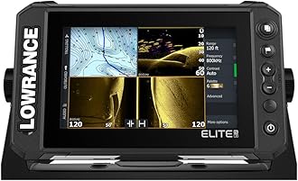 Elite FS Fish Finder with Active Imaging 3-in-1 Transducer, Preloaded C-MAP Contour+ Charts and Protective Cover Bundle
