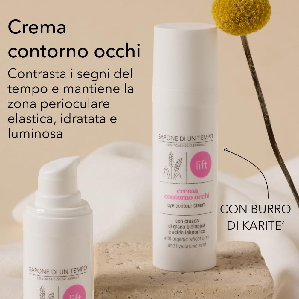 Sapone di un Tempo Kit Skincare Viso Completo con Crema Lenitiva 50 ml, Siero 30 ml, Contorno Occhi 30 ml, Detergente 150 ml e Tonico 300 ml – Set Regalo, Cofanetto Regalo Donna