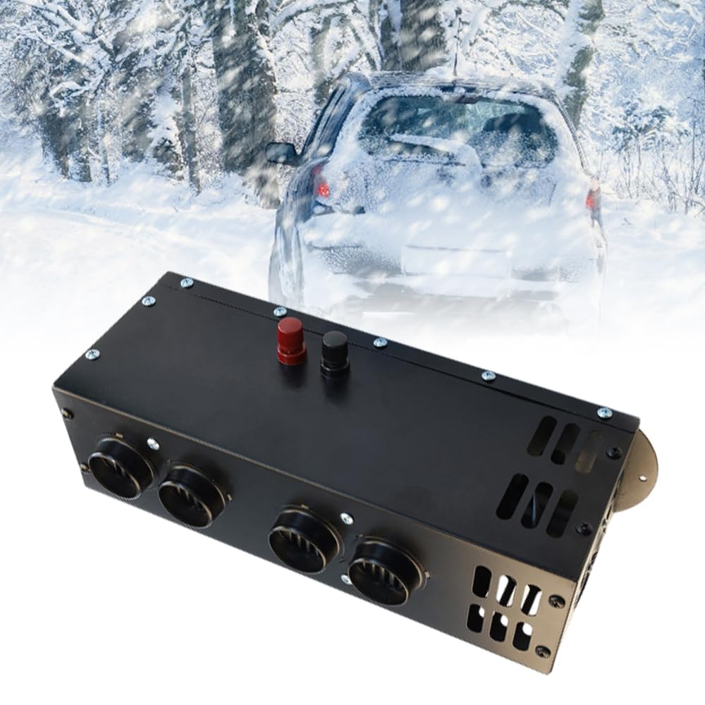 Riloer Calentador eléctrico Autocaravana, 24 V, 600 W-800 W, portátil, con 4 Orificios, descongelador de Parabrisas, calefacción y refrigeración.