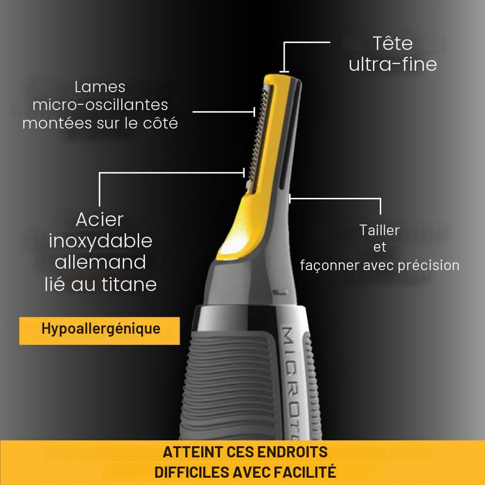 Micro Touch Max Titanium Tondeuse à cheveux éclairée
