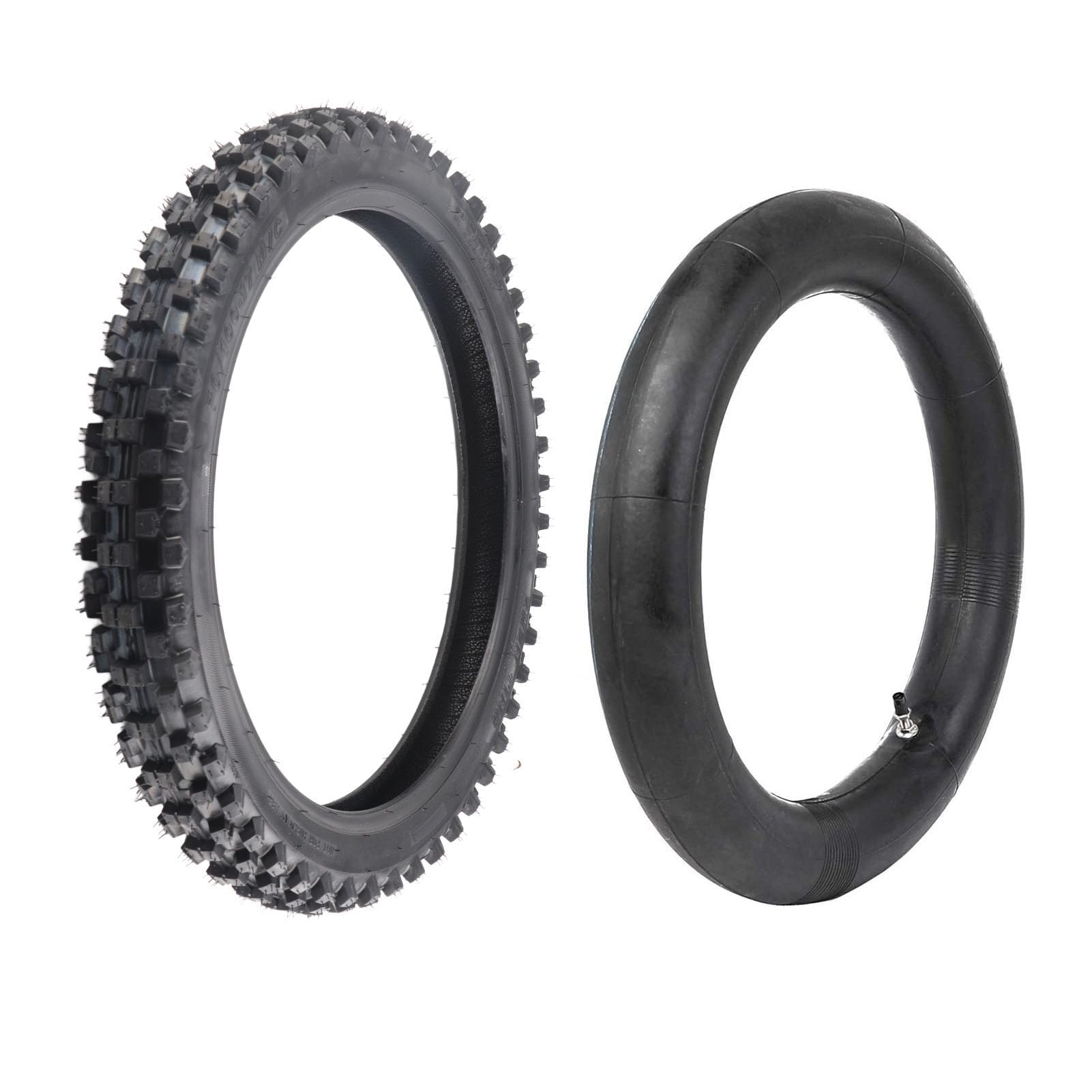 Dioche Kit de Cámara de Aire y Neumático de Goma de 70/100-17 Pulgadas para Bicicleta Pit Pro Trail y MX Enduro
